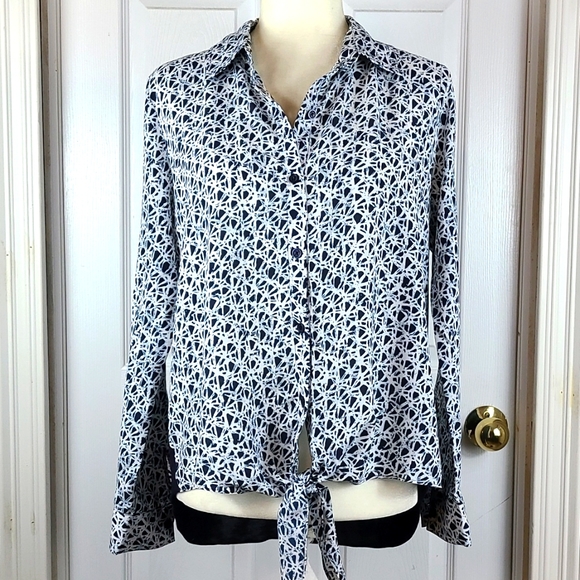 Michael Kors Tie Front Shirt - Picture 1 of 13